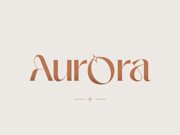 Vektor ein logo für eine marke namens aurora