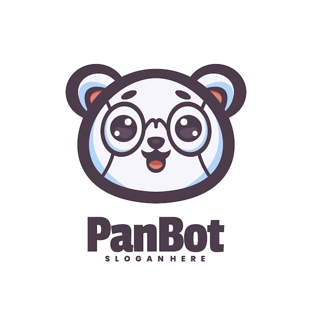 Ein logo für eine panda-robotermarke