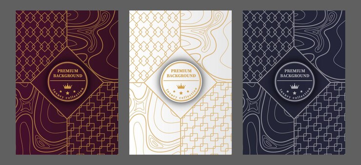 Vektor ein luxuriöses muster eine reihe von spektakulären mustern für cover, drucke, innenarchitektur, verpackungsprämien und kreative ideen
