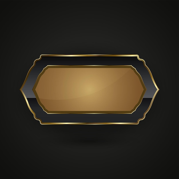 Ein Luxus- und Goldknopf mit Premium-Vektor-Webknopf-Design ein metallischer Knopf