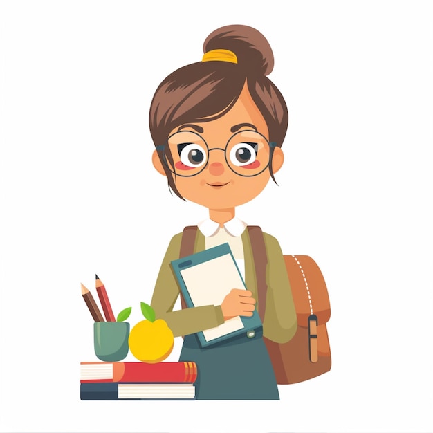 ein Mädchen mit einem Buch und ein Buch namens ein Mädchen