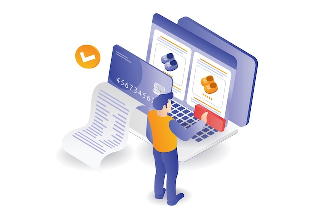Ein Mann macht Online-Shopping mit einer E-Commerce-App