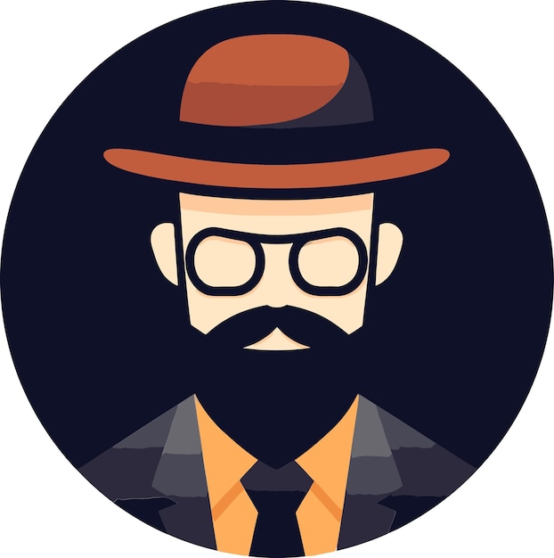 ein Mann mit Brille und Hut trägt einen Hut