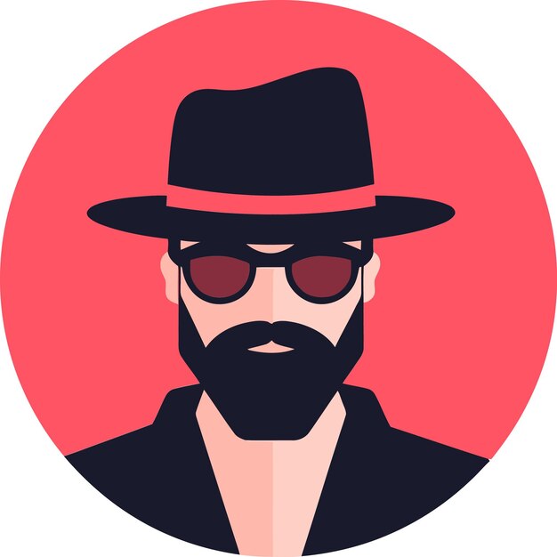 ein Mann mit Hut und Sonnenbrille trägt einen Hut