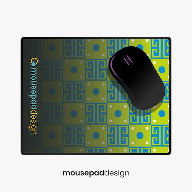 Vektor ein mausepad mit einem maus-design darauf