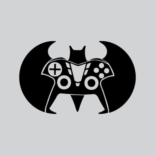 Ein minimales Fledermaus-Joystick-Logo. Ein ausgezeichnetes Logo, das für jedes Unternehmen geeignet ist.