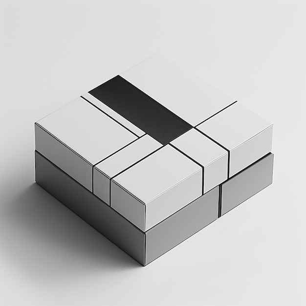 Ein minimalistisches Verpackungskistendesign mit Designgefühl
