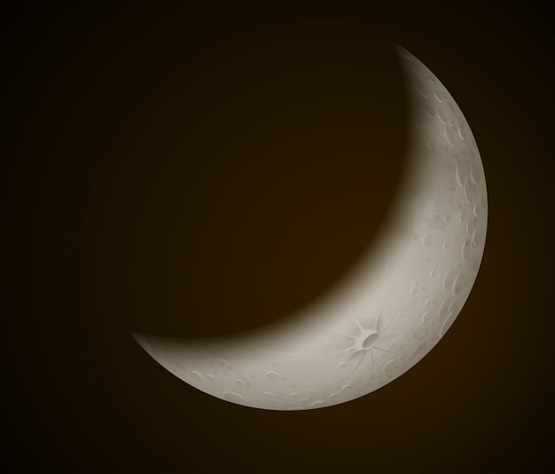 Ein Mond am dunklen Himmel