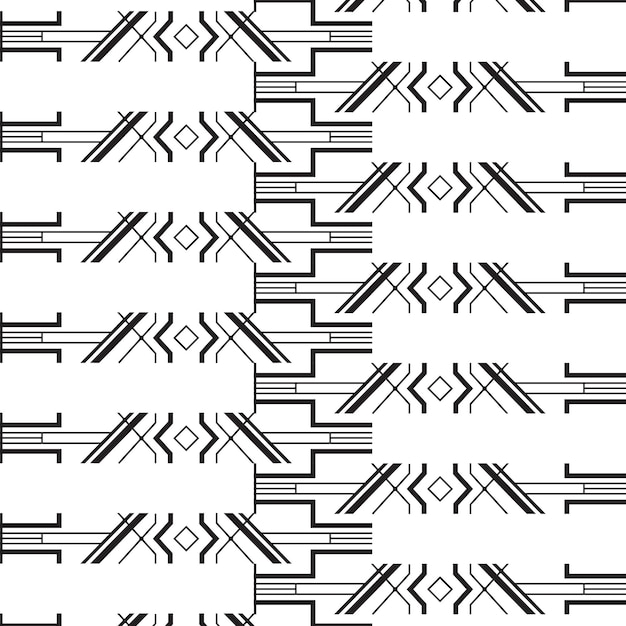 Vektor ein monochromatisches abstraktes muster mit sich kreuzenden linien