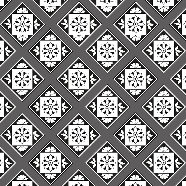 Vektor ein monochromes muster mit quadraten