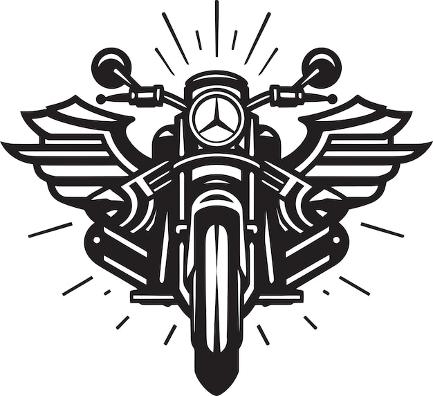 ein Motorrad mit einem Symbol, auf dem es Frieden steht