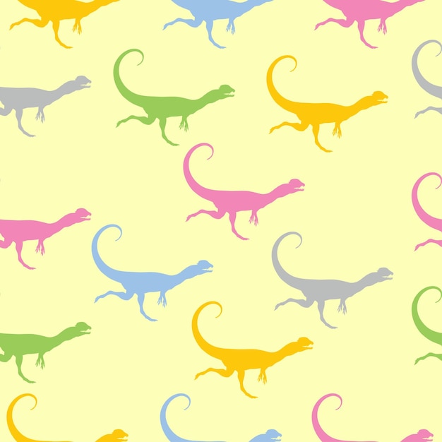 Ein muster mit dinosauriern die perfekte modische textur für babystoffe und tapeten