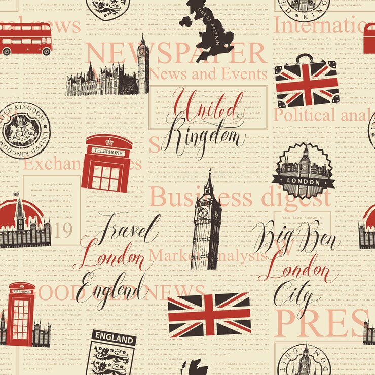 Vektor ein nahtloser hintergrund zum thema london