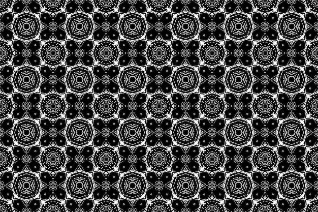 Ein nahtloses Muster, geometrisches Stammesgeometrisches Batik-Ikataztec-Schwarz-Weiß-Nahtloses Muster