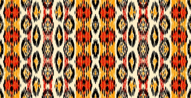 Ein nahtloses tribalgeometrisches Batik-Ikataztek-Stil-ethnisches Boho-nahtloses Muster