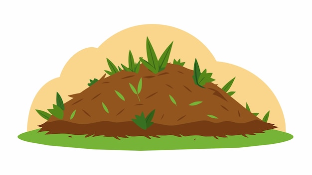 Ein natürlicher mulch, der aus zerfetzten blättern oder kiefernadeln hergestellt wird, der zum unterdrücken des unkrautwachstums und zur abwehr verwendet wird