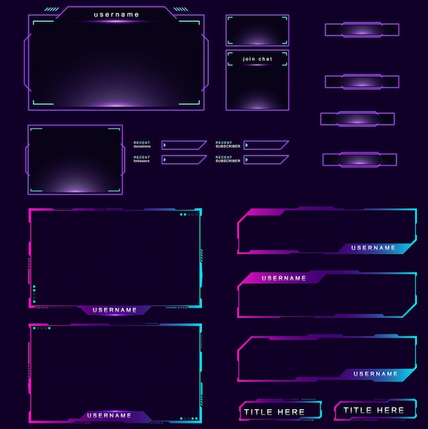 Ein neues Twitch-Streaming-Panel-Set-Design