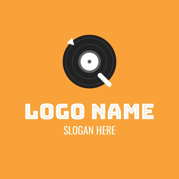 ein orange-weißes Logo für ein Plattenlabel