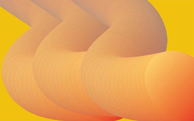 Ein orangefarbener Hintergrund mit Wellenmuster und dem Wort darauf3D-Hintergrund mit Kreiskombinationen