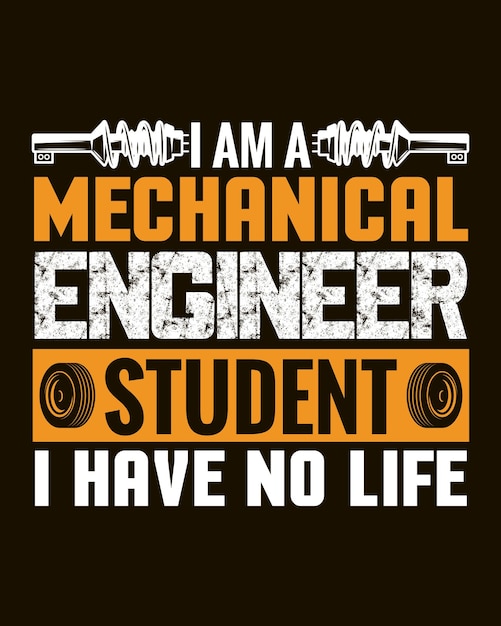 Vektor ein plakat, auf dem steht, dass ich ein maschinenbauingenieur bin