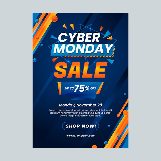 Ein Poster für Cyber Monday Sale zeigt einen Cyber Monday Sale