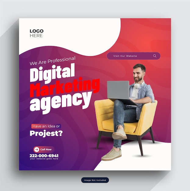 ein Poster für das digitale Medienunternehmen Digital Media