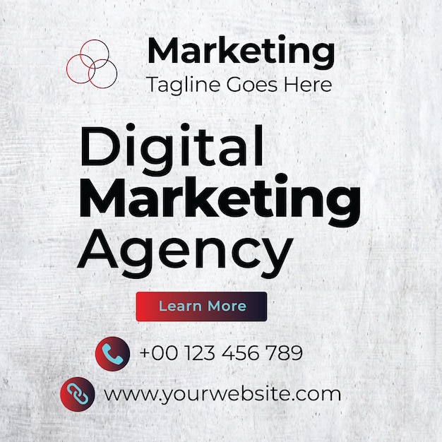ein Poster für die Website namens Marketing
