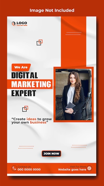 ein Poster für digitales Marketing, auf dem steht: "Digital Marketing"