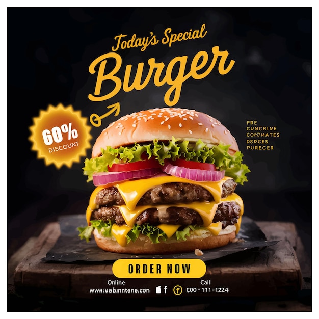 ein Poster für einen Burger namens Special Special