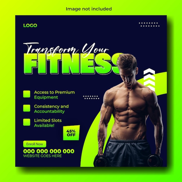 ein Poster für einen Mann mit einem Bodybuilder auf der Rückseite