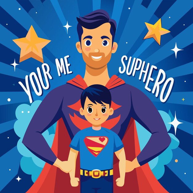 ein Poster für einen Superheld mit einem Superman-Kostüm