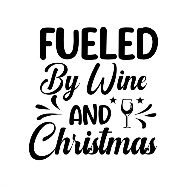 Ein Poster mit der Aufschrift Wein und Weihnachten.