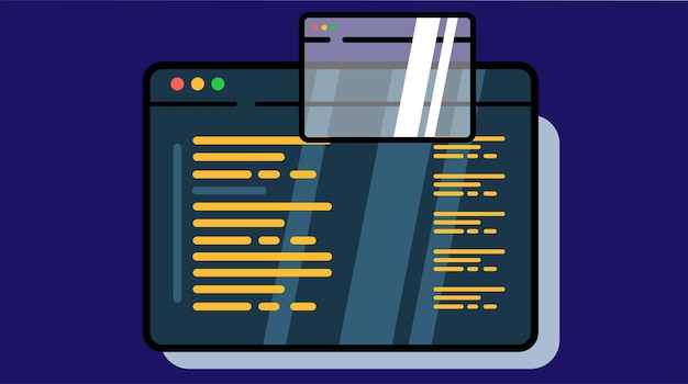 Ein Programmier- und Codierungsbildschirm mit einem Code-Editor für die App-Entwicklungsoberfläche