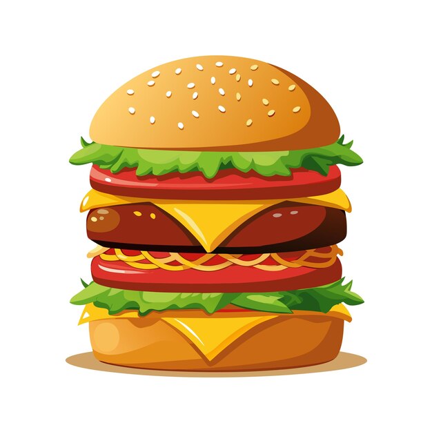 Ein realistisches Burger-Vektor-Illustrationskonzept