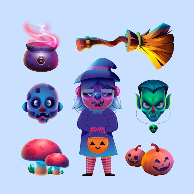 Ein realistisches Halloween-Kollektionselement
