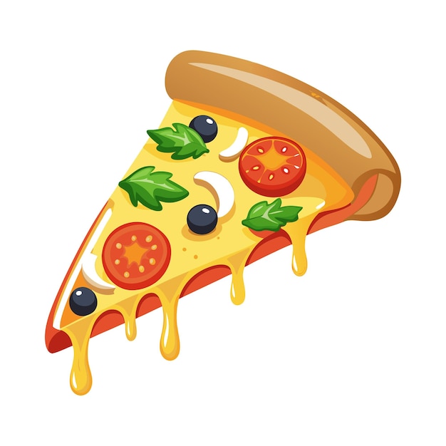 Ein realistisches Pizza-Vektor-Illustrationskonzept