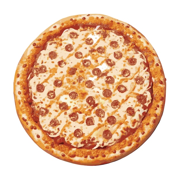 Ein realistisches Pizza-Vektor-Illustrationskonzept