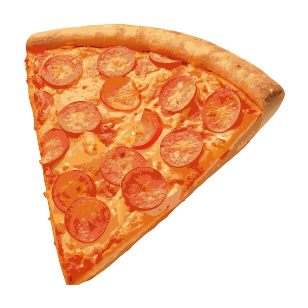 Ein realistisches Pizza-Vektor-Illustrationskonzept