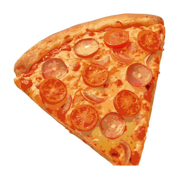 Ein realistisches Pizza-Vektor-Illustrationskonzept