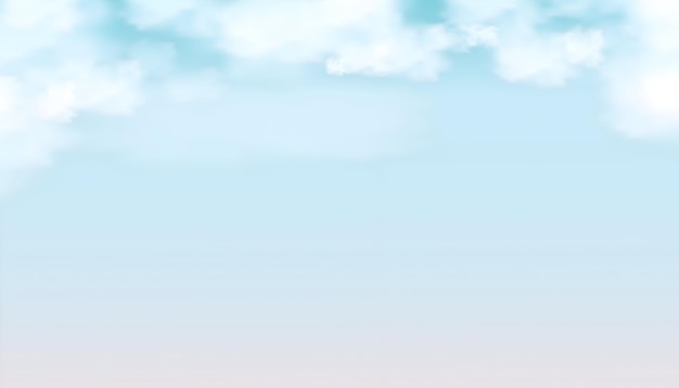 Ein ruhiger Himmel, gefüllt mit flauschigen Wolken und einem sanften Farbgradienten