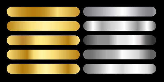 ein Satz aus Silber und Gold