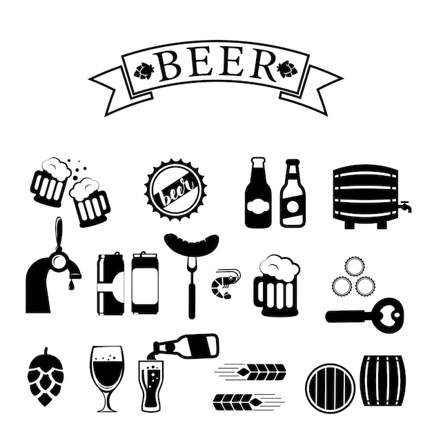 Ein Satz von Biersymbolen