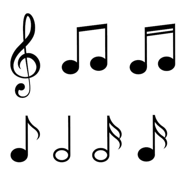 ein Satz von Musiknoten und Musiknoten