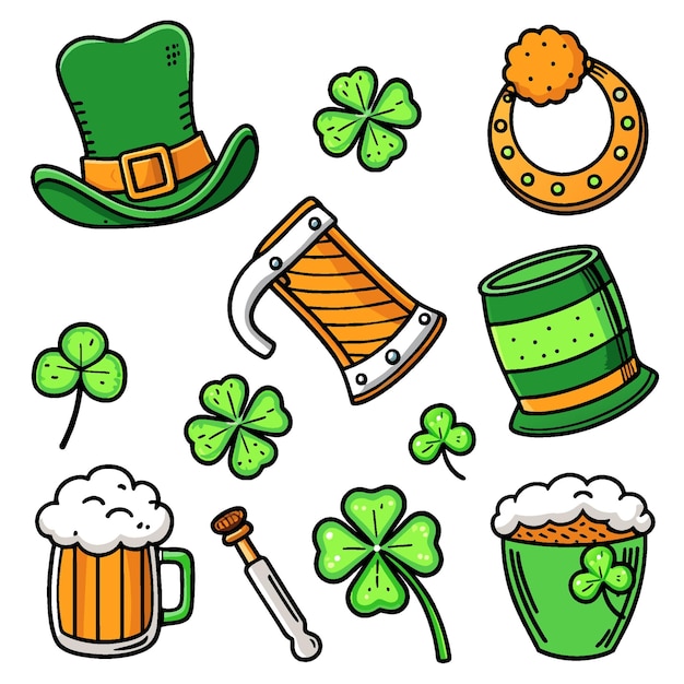 ein Satz von St. Patrick's Day Aufkleber