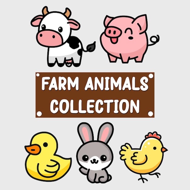 ein Schild mit der Aufschrift Farmtiere