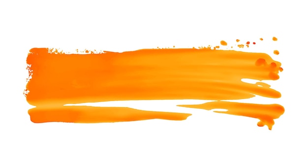 Ein Schlag mit einem leuchtend orangefarbenen Aquarellpinsel Kühle und erfrischende Farben Vektorgrafiken