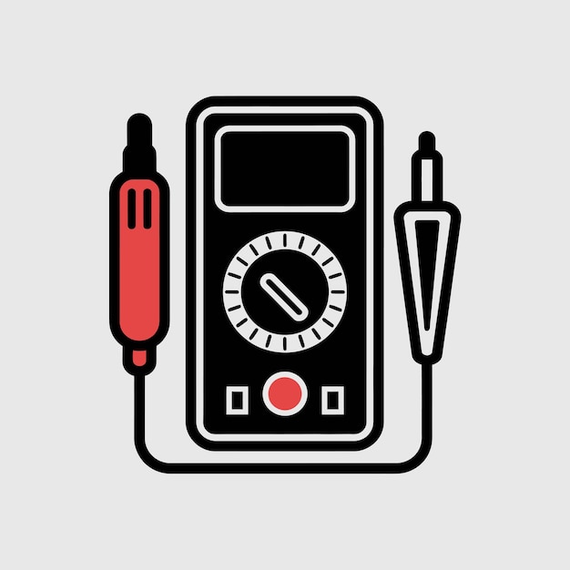 ein schwarz-rotes Telefon mit einem roten Stift daneben
