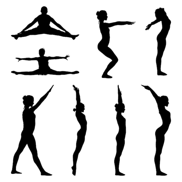 Ein Schwarz-Weiß-Bild einer Frau, die Yoga macht