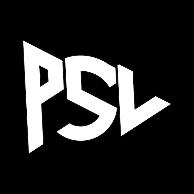 Vektor ein schwarz-weiß-bild eines psl-logos.