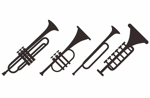 Ein Schwarz-Weiß-Bild von drei Musikinstrumenten.